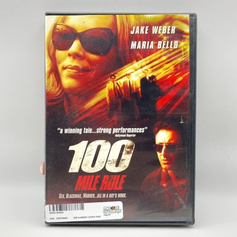 100 Mile Rule DVD Movie Jake Weber Maria Bello Thriller Crime Drama